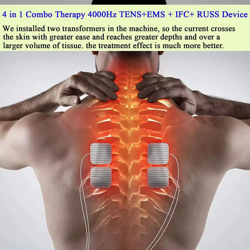 4 In 1 Electric Muscle Stimulator With EMS TENS IFT And RUSS Pulse Therapy 6