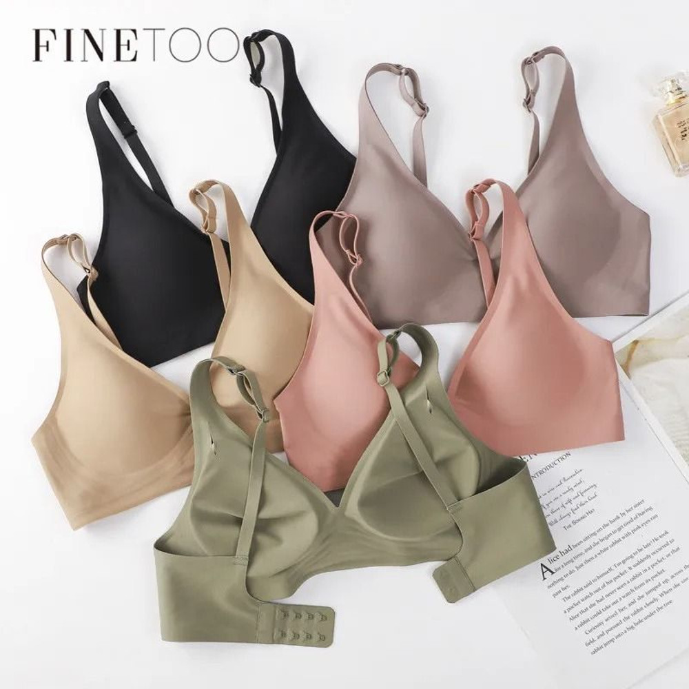 Soft Wireless Deep V Bralette With Seamless Padded Comfort 0