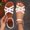 Womens Summer Roman Strap Sandals With Non Slip Rubber Soles 8