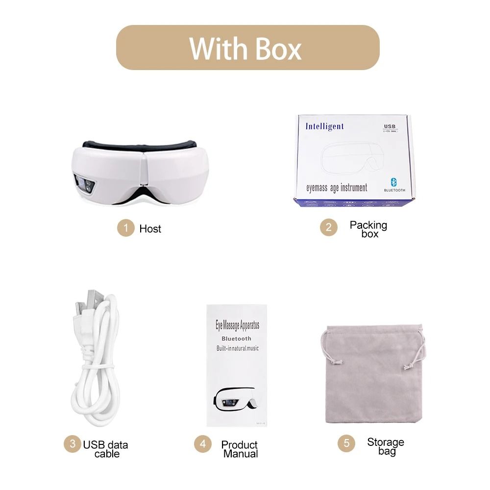 Smart Airbag Vibration Eye Massager With Heat And Music For Dark Circles And Fatigue Relief 7