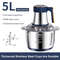 5L Electric Meat Grinder And Food Chopper With Stainless Steel Bowl And Vegetable Slicer 9
