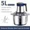 5L Electric Meat Grinder And Food Chopper With Stainless Steel Bowl And Vegetable Slicer 14