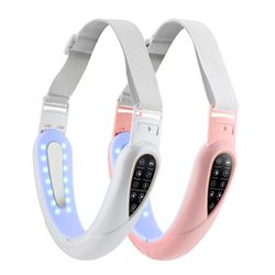 rechargeable v face massager with led display for facial lifting and skin firming