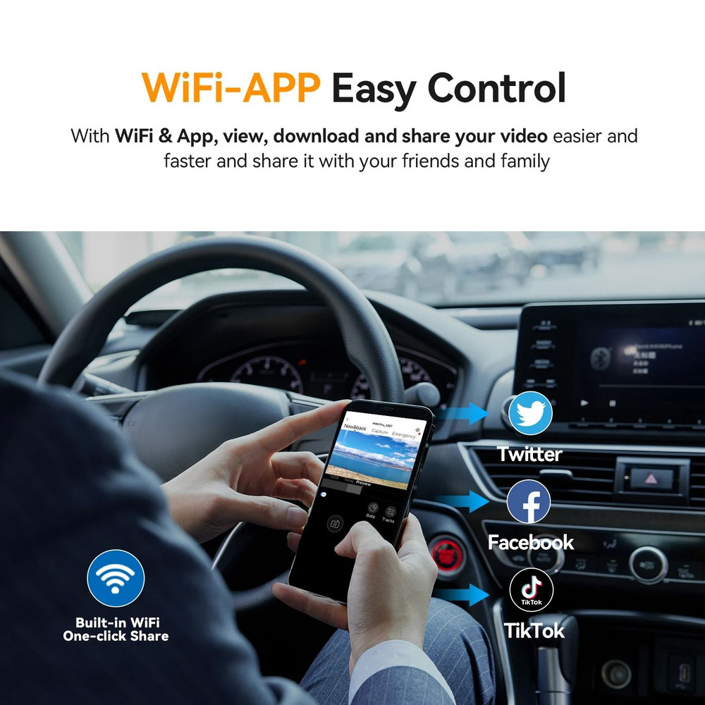 Mini Pro 1296P HD Smart Dash Cam With WiFi And Android Connectivity 3