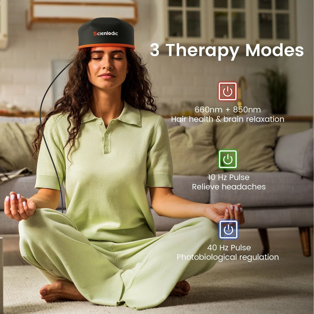 Red Light Therapy Hair Growth Cap With LED Light Stimulation 1