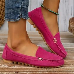 women casual denim flat loafers