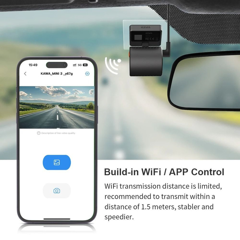 2K Dash Camera With Voice Control And Night Vision For Cars 4