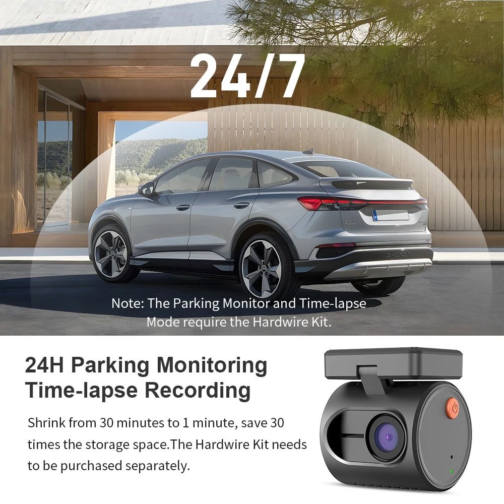 2K Dash Camera With Voice Control And Night Vision For Cars 5
