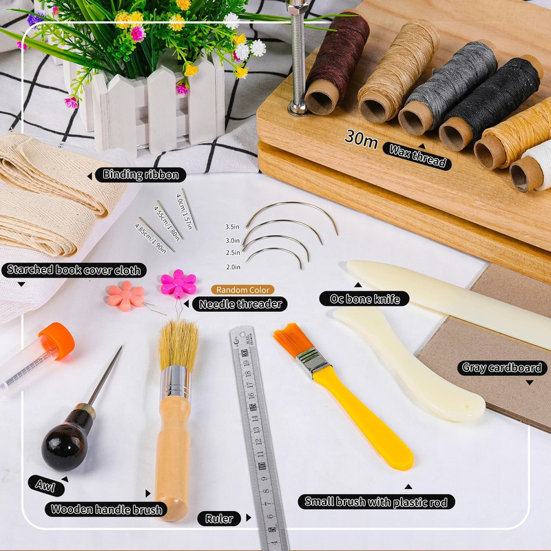 Bookbinding Tool Set With Binding Press 5