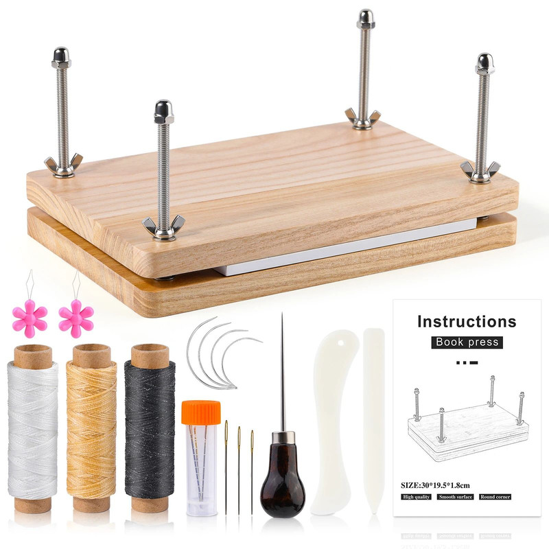 Bookbinding Tool Set With Binding Press 6