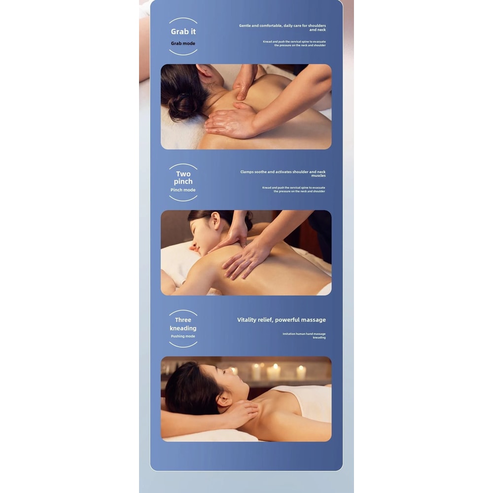 Wireless Trapezius Massage Pillow With Heat And Kneading Therapy 3