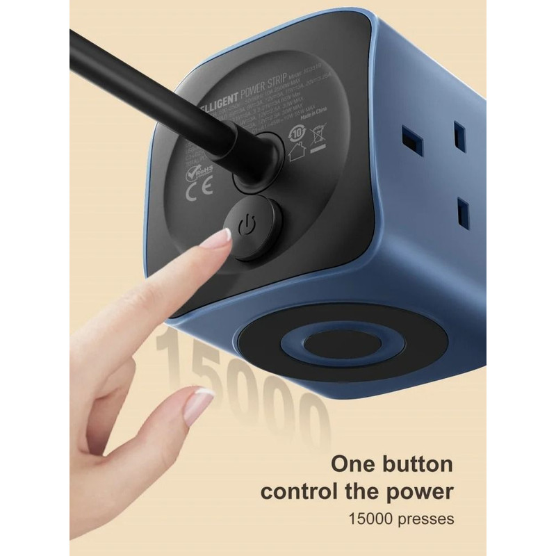 Cube Charging Station With USB Sockets And Surge Protection 4