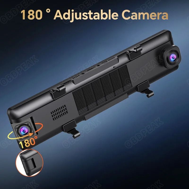 Triple Camera 4K Dash Cam With GPS And Night Vision 4