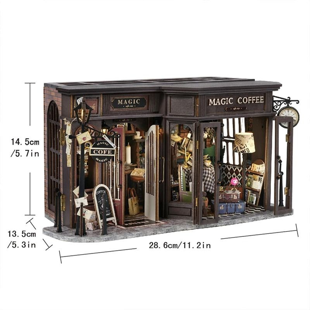 DIY Wooden Mini Dollhouse With Furniture And LED Lights 8