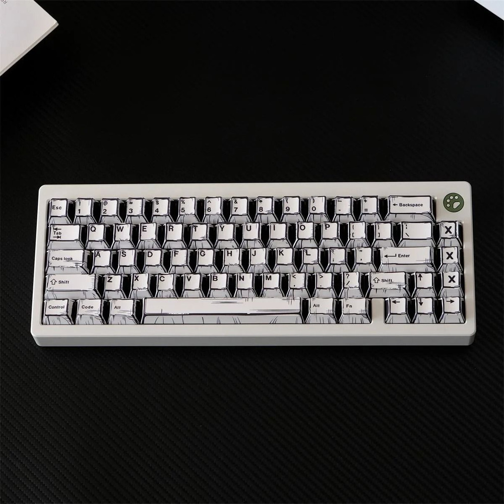 Comic Style PBT Keycap Set For Mechanical Keyboards 151 Keys Cherry Profile 2
