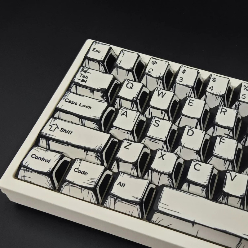 Comic Style PBT Keycap Set For Mechanical Keyboards 151 Keys Cherry Profile 3