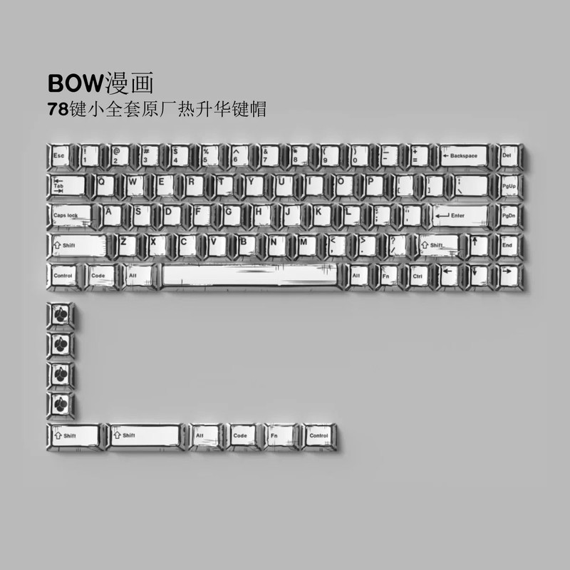 Comic Style PBT Keycap Set For Mechanical Keyboards 151 Keys Cherry Profile 6