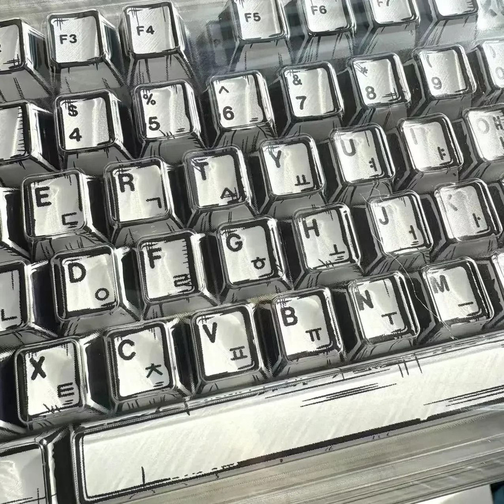 Comic Style PBT Keycap Set For Mechanical Keyboards 151 Keys Cherry Profile 13