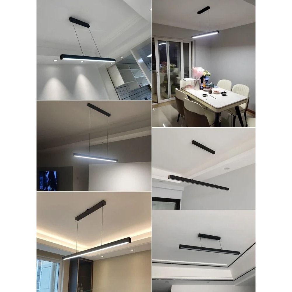 Modern LED Strip Chandelier For Dining Table Kitchen Office Or Restaurant 3