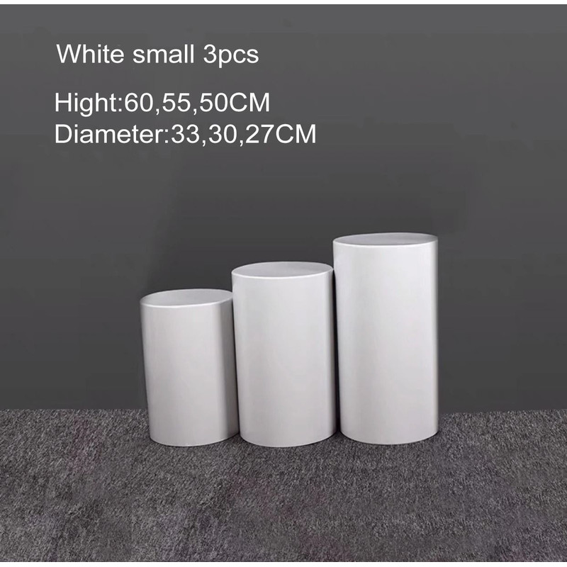 Cylinder Pedestal Display Set For Weddings Cakes Events And Holiday Decor 4