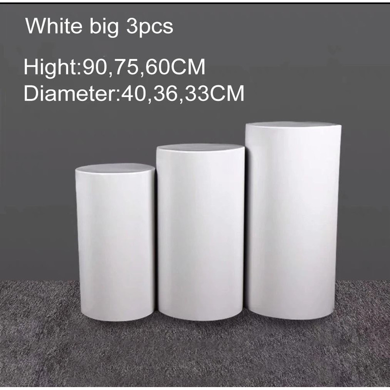 Cylinder Pedestal Display Set For Weddings Cakes Events And Holiday Decor 7