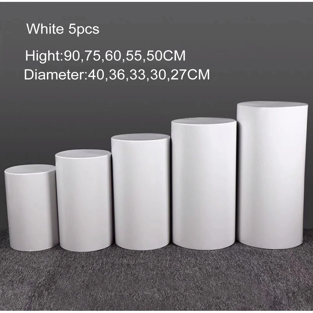 Cylinder Pedestal Display Set For Weddings Cakes Events And Holiday Decor 8