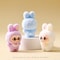 10pcs Kawaii Rabbit Anime Flocked Dolls Set For Desktop Decor And Gifts 4