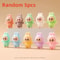 10pcs Kawaii Rabbit Anime Flocked Dolls Set For Desktop Decor And Gifts 10