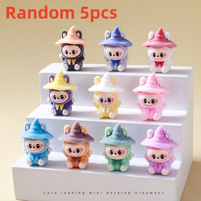 10pcs Kawaii Rabbit Anime Flocked Dolls Set For Desktop Decor And Gifts 17