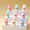 10pcs Kawaii Rabbit Anime Flocked Dolls Set For Desktop Decor And Gifts 7