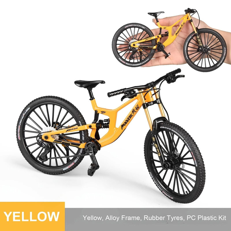 1 To 6 Scale Alloy Mountain Bike Model With Realistic Suspension For Desk Display 9