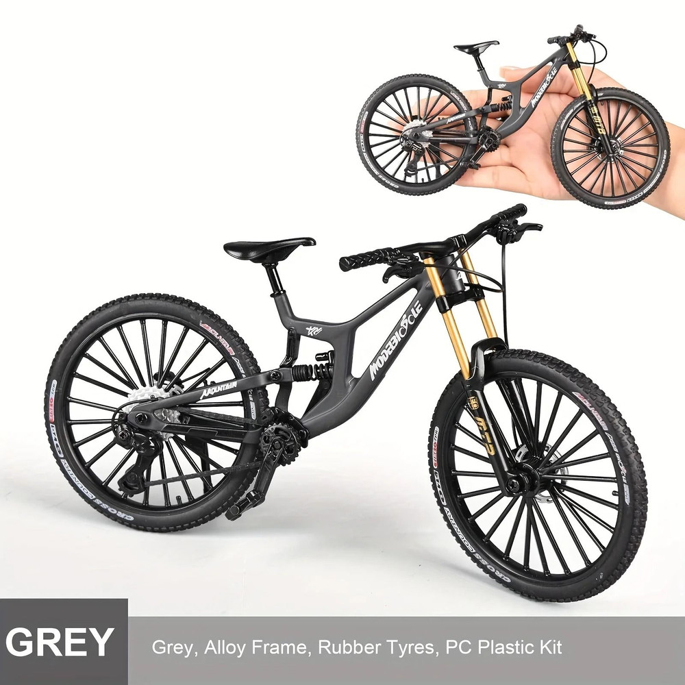 1 To 6 Scale Alloy Mountain Bike Model With Realistic Suspension For Desk Display 8
