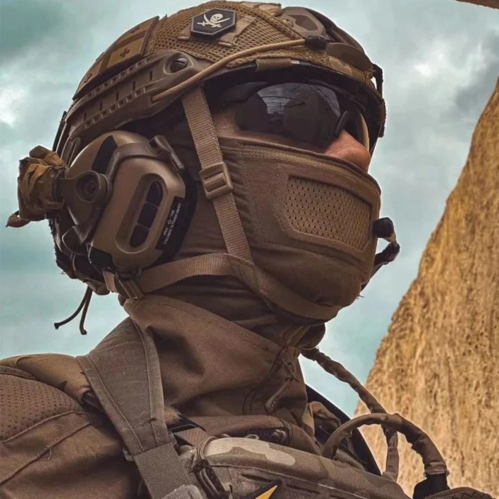 Tactical Noise Reduction Headset With Helmet Rail And PTT Adapter For Shooting 5