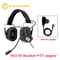 Tactical Noise Reduction Headset With Helmet Rail And PTT Adapter For Shooting 12