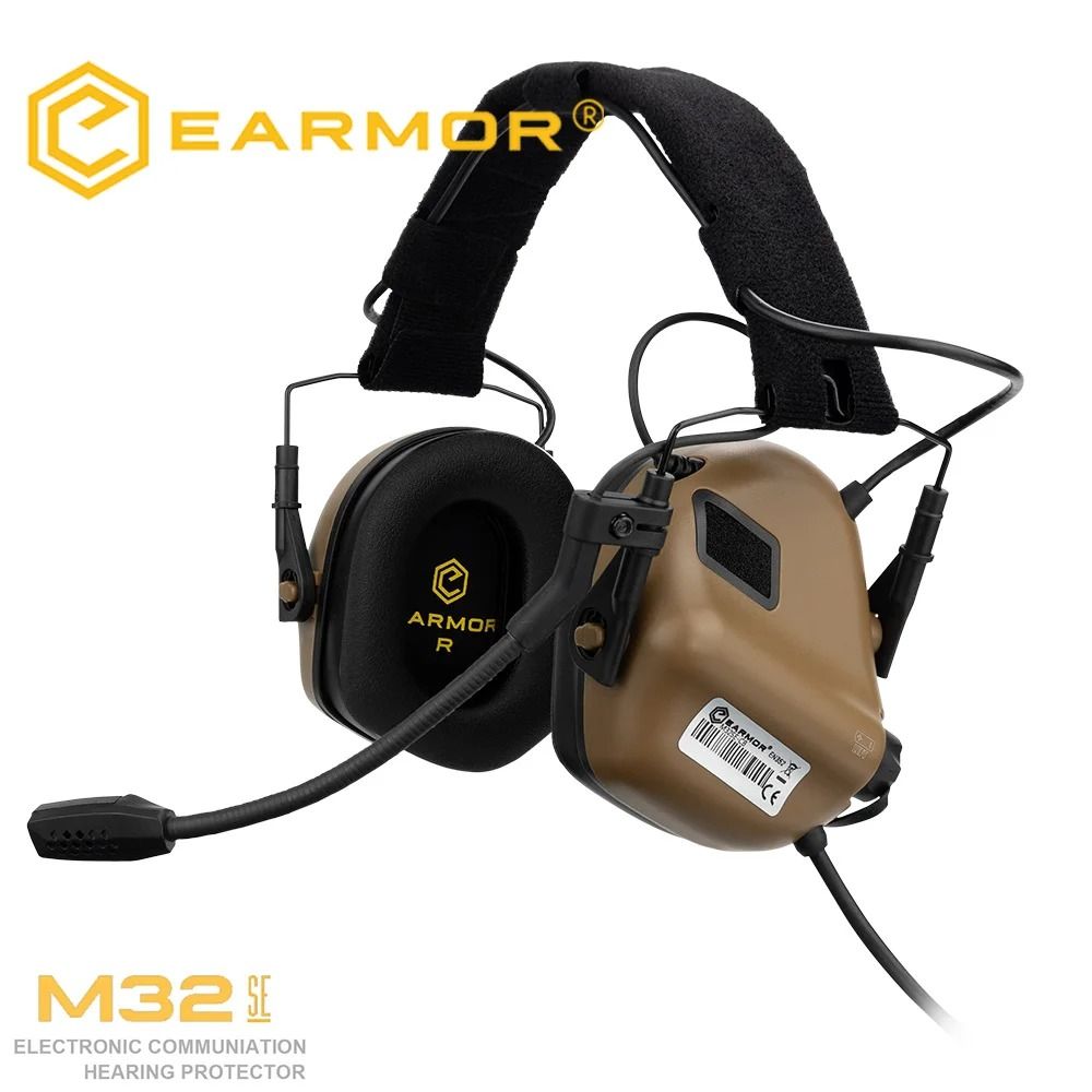 Tactical Noise Reduction Headset With Helmet Rail And PTT Adapter For Shooting 16