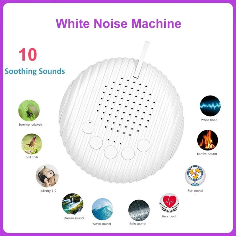 Portable White Noise Sound Machine For Baby Sleep With 10 Soothing Songs 0