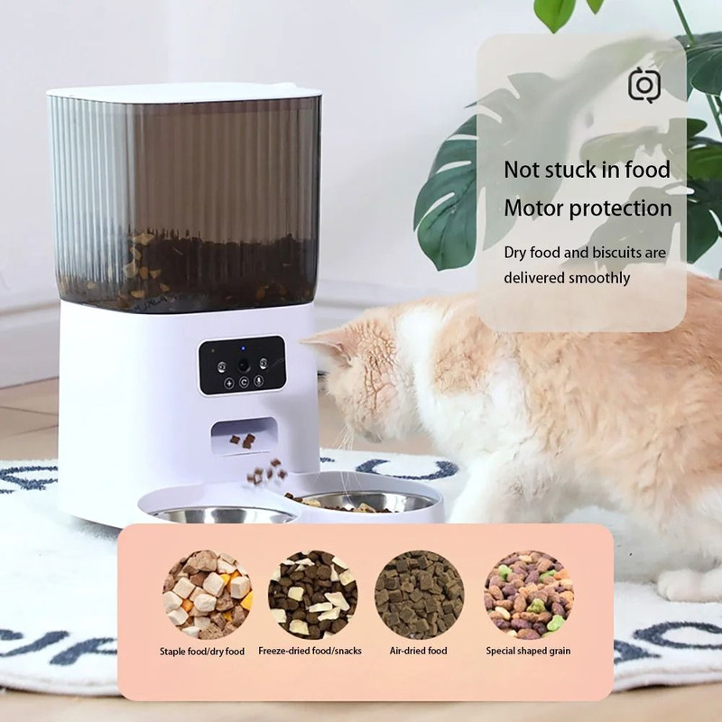 Smart Automatic Pet Feeder With Camera And Voice Recording For Cats And Dogs 1