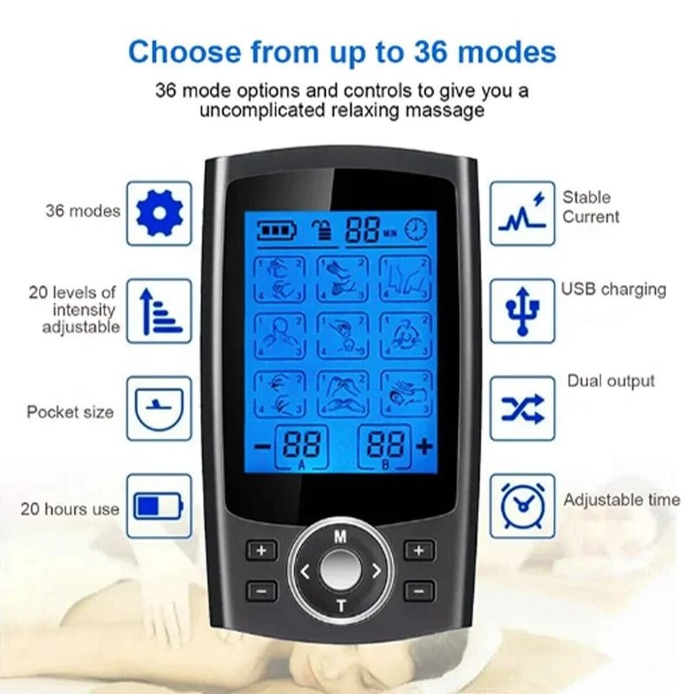 36 Mode EMS TENS Therapy Massager For Muscle Relief And Slimming 3