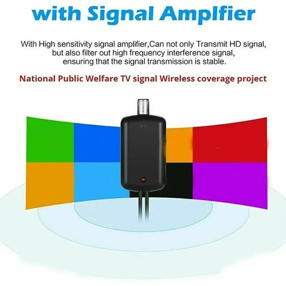 4K Digital TV Antenna With High Gain Booster And Flat Indoor Design 2