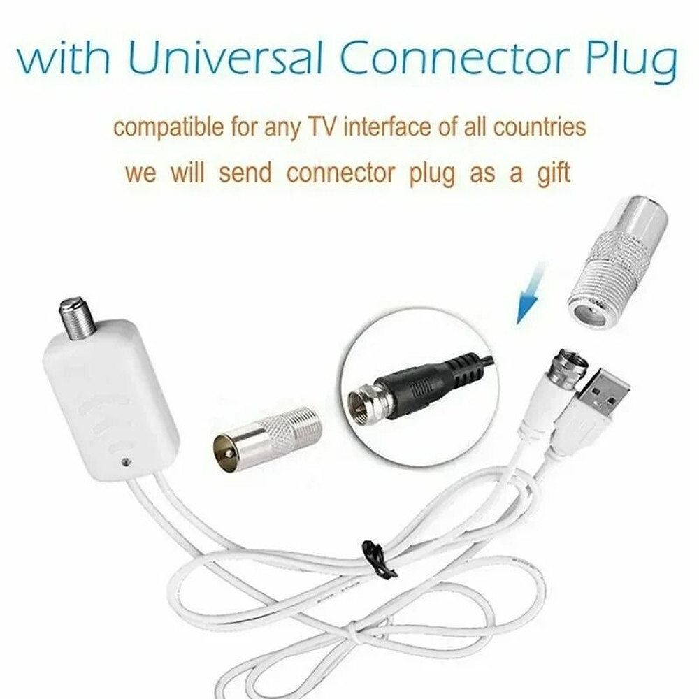 4K Digital TV Antenna With High Gain Booster And Flat Indoor Design 4