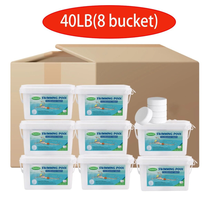 3 Inch Pool Chlorine Tablets 40Lbs For Pools Hot Tubs And Spas 0