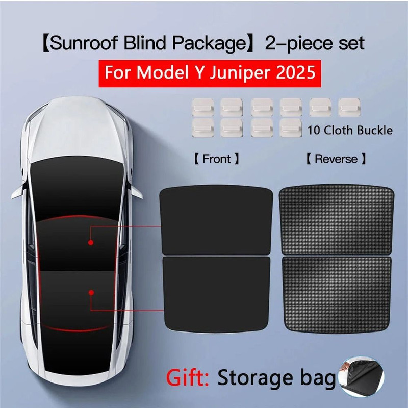 Sunshade Set For Tesla Model 3 Model Y Skydome Front And Rear Glass 15