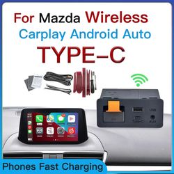 wireless carplay android auto adapter for mazda type-c retrofit