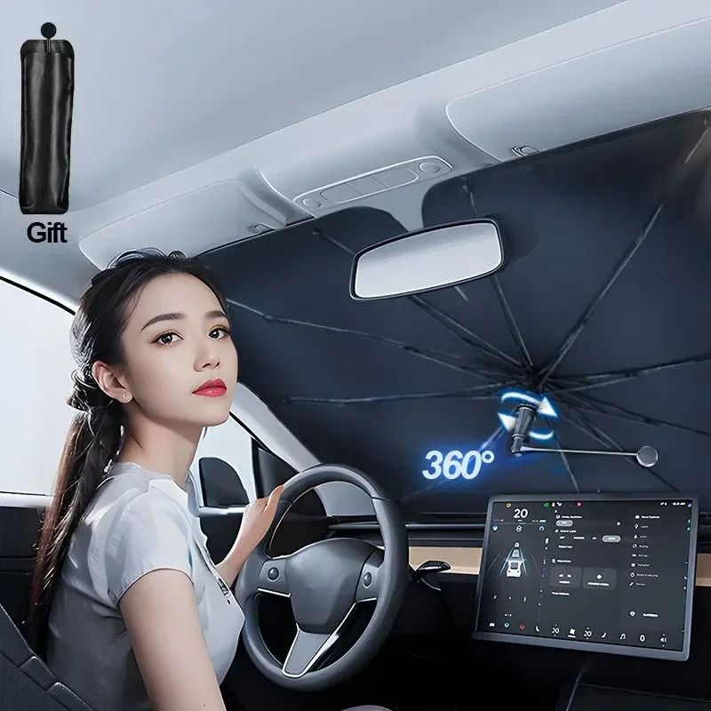 Foldable Windshield Umbrella Sunshade For Car Heat Protection 0
