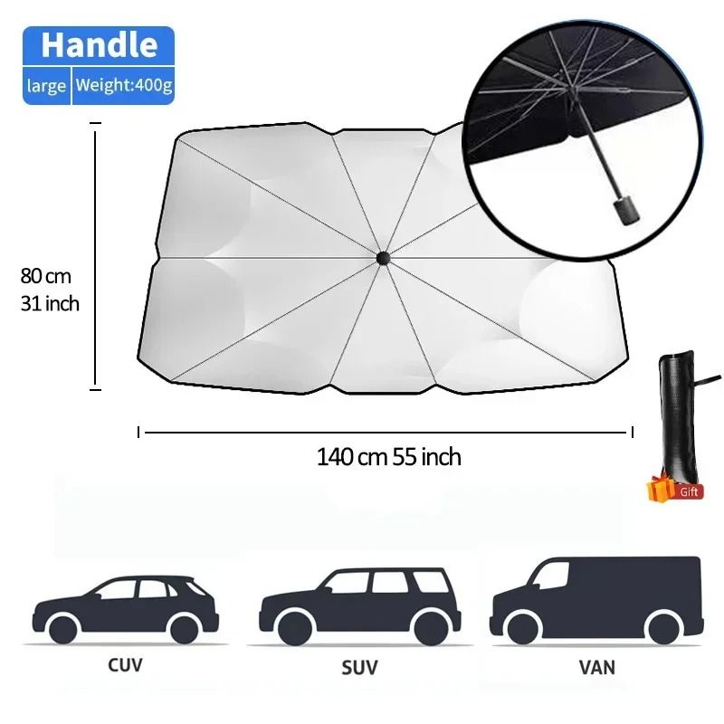 Foldable Windshield Umbrella Sunshade For Car Heat Protection 8