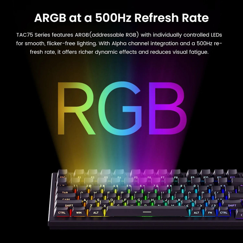 TAC75 HE Magnetic Switch Gaming Keyboard 75 Percent Rapid Trigger RGB Esports Wired Keyboard 6