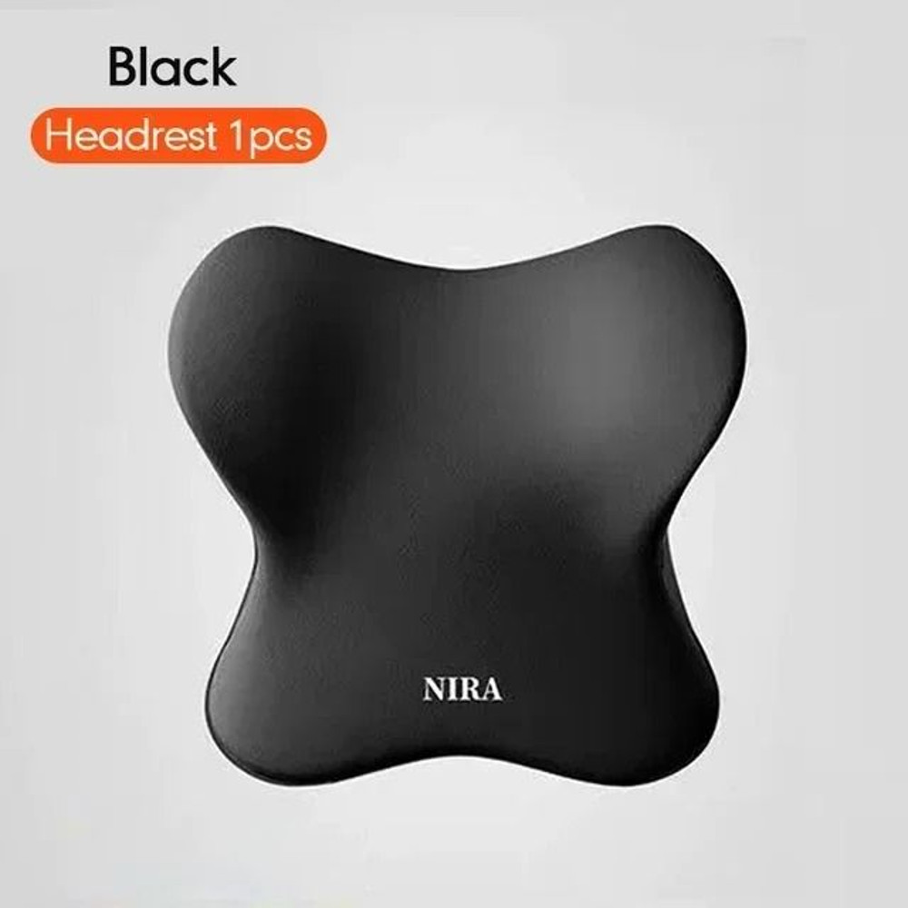 Car Lumbar And Neck Support Cushion Set Memory Foam Portable Washable 7