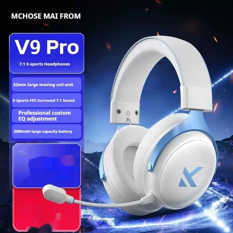 Smart Tri Mode Gaming Headphone Hi Res Music Active Noise Reduction Headset 9