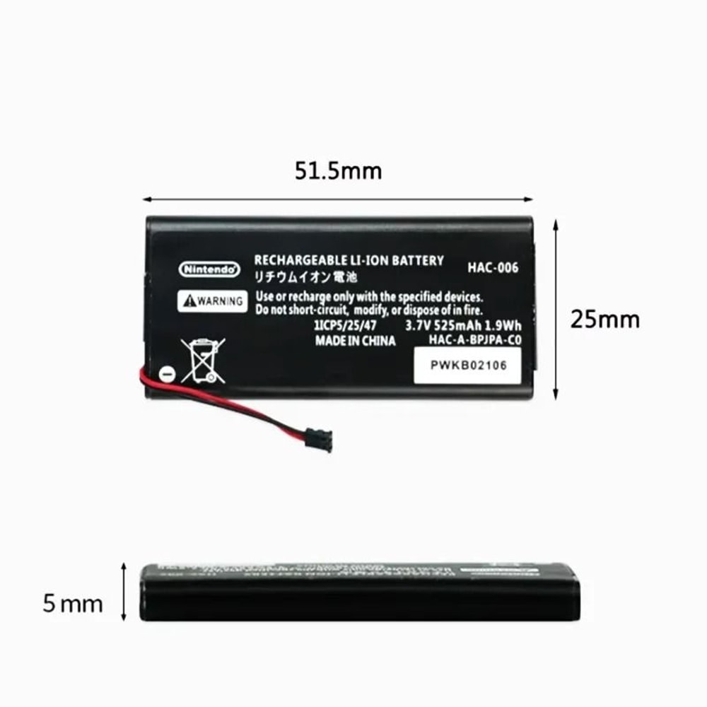 Joy Con Controller Battery Replacement HAC 006 525mAh 2