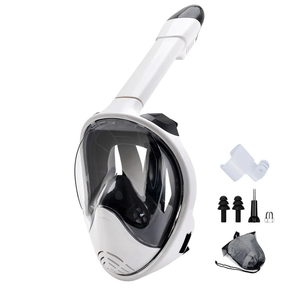 Full Face Snorkel Mask With Detachable Camera Mount Wide View AntiFog AntiLeak For Youth And Adults 10